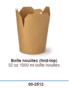 Boîte nourlles (fold-top)